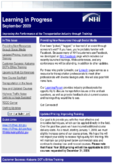 Learning in Progress Improving the Performance of the Transportation Industry Through Training  September 2009