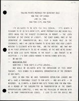 Talking Points Prepared for Secretary of Transportation Elizabeth Dole at the New York GOP Dinner