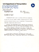 US Department of Transportation News Office of Public Affairs UMTA 3078 DOT Awards 19 Million for Miami Rail Transit