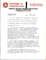 Department of Transportation News Urban Mass Transportation Administration UMTA 7512