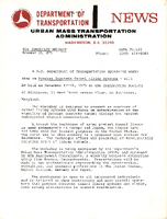 Department of Transportation News Urban Mass Transportation Administration UMTA 75107