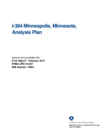 I394 Minneapolis Minnesota analysis plan