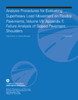 Analysis Procedures for Evaluating Superheavy Load Movement on Flexible Pavements Volume VII Appendix F Failure Analysis of Sloped Pavement Shoulders
