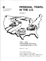Personal Travel in the United States Vol II 1983  1984 Nationwide Personal Transportation Study
