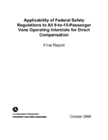 Applicability of Federal Safety Regulations to All 9to15Passenger Vans Operating Interstate for Direct Compensation