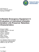Inflatable Emergency Equipment II Evaluation of Individual Inflatable Aviation Life Preserver Retention Characteristics