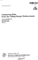 Interpreting Data from the FallingWeight Deflectometer