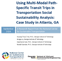 Using MultiModal PathSpecific Transit Trips in Transportation Social Sustainability Analysis Case Study in Atlanta GA