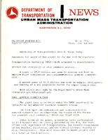 Department of Transportation News Urban Mass Transportation Administration DOT 17771