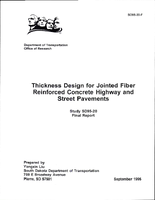 Thickness Design for Jointed Fiber Reinforced Concrete Highway and Street Pavements