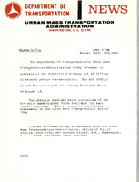 Department of Transportation News Urban Mass Transportation Administration UMTA 7390
