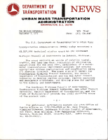 Department of Transportation News Urban Mass Transportation Administration UMTA 7592