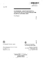 Engineering and Environmental Aspects of Recycled Materials for Highway Construction