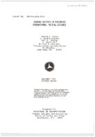 Human Factors in Railroad Operations  Initial Studies