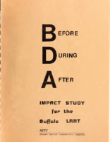 Before During  After Impact Study of the Buffalo Light Rail Rapid Transit LRRT Project