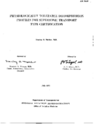 Physiologically tolerable decompression profiles for supersonic transport type certification
