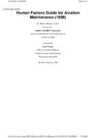Human Factors Guide for Aviation Maintenance 1998