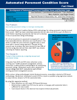 Development of Automated Pavement Condition Score and Decision Logic Fact Sheet