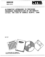 Alternative approaches to providing passenger transportation in low density cities  the case of Council Bluffs Iowa