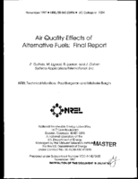 Air quality effects of alternative fuels  final report