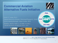 Commercial aviation alternative fuels initiative