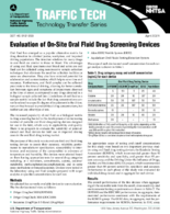 Evaluation of OnSite Oral Fluid Drug Screening Devices Traffic Tech