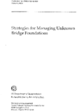 Strategies for Managing Unknown Bridge Foundations