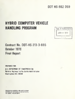 Hybrid Computer Vehicle Handling Program 1976