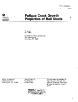 Fatigue Crack Growth Properties of Rail Steels