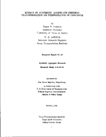 Effect of Synthetic Aggregate Thermal Transformation on Performance of Concrete