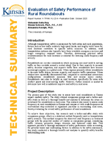 Evaluation of Safety Performance of Rural Roundabouts Technical Summary