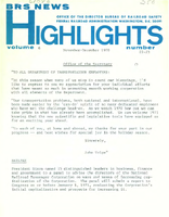 BRS News Highlights NovemberDecember 1970