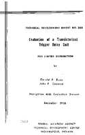 Evaluation of A Transistorized Trigger Delay Unit