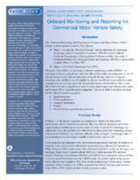 Onboard Monitoring and Reporting for Commercial Motor Vehicle Safety Tech Brief