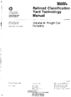 Railroad Classification Yard Technology Manual Volume III Freight Car Rollability