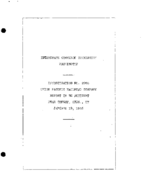 Interstate Commerce Commision Report of the Accident  Investigation Occuring on the UNION PACIFIC RAILROAD CONWNY OREG