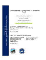 Transportation Life Cycle Assessment LCA Synthesis Phase II