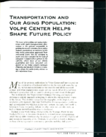 Transportation and our aging population  Volpe Center helps shape future policy