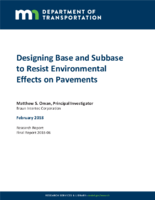 Designing Base and Subbase to Resist Environmental Effects on Pavements