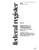 Prohibition of Oxygen Generators as Cargo in PassengerAircraft Final Rule and Prohibition of Oxidizers Aboard Aircraft Proposed Rule