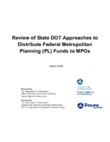 Review of State DOT Approaches to Distribute Federal Metropolitan Planning PL Funds to MPOs