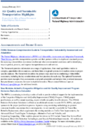 Air Quality and Sustainable Transportation Highlights JanuaryFebruary 2018