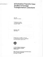 Information Transfer Case Studies in Foreign Transportation Literature