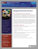 Emergency Transportation Operations A Major ITS Initiative