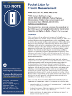 Pocket Lidar for Trench Measurement TechNote