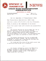 Department of Transportation News Urban Mass Transportation Administration UMTA 10174