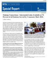 Making Connections Intermodal Links Available at 70 Percent of All Stations Served by Commuter Rail 2010