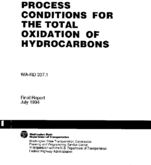 Process Conditions for the Total Oxidation of Hydrocarbons