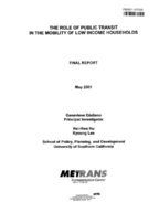 The Role of Public Transit in the Mobility of Low Income Households