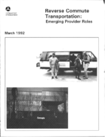 Reverse Commute Transportation  Emerging Provider Roles